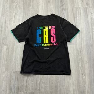 Vintage I Suffer From Cant Remember Shirt Men's Medium Black 90s Funny Humor